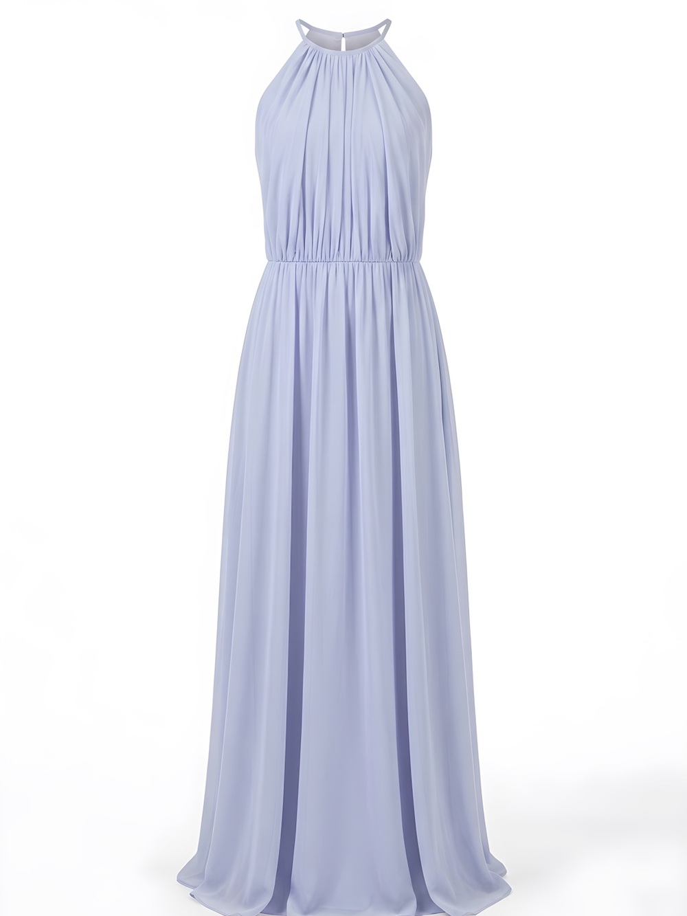 Dessy Collection Light Lavender (Silver Dove) Halter Maxi Dress